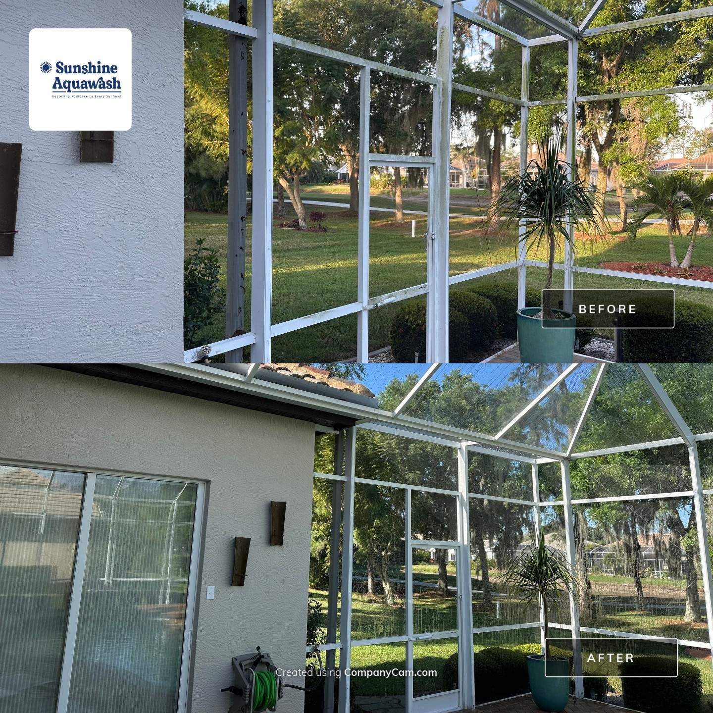 Paver Pool Deck and Screen Enclosure Cleaning in Lakewood Ranch, FL (Rosedale Highlands Community) by Sunshine AquaWash