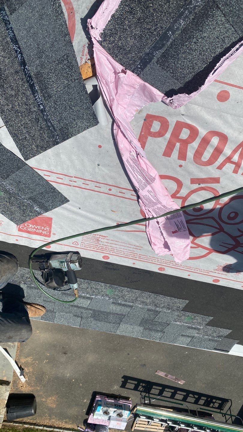 Residential Roofing Installation using Owens Corning Duration Estate Gray by A Plus Exterior