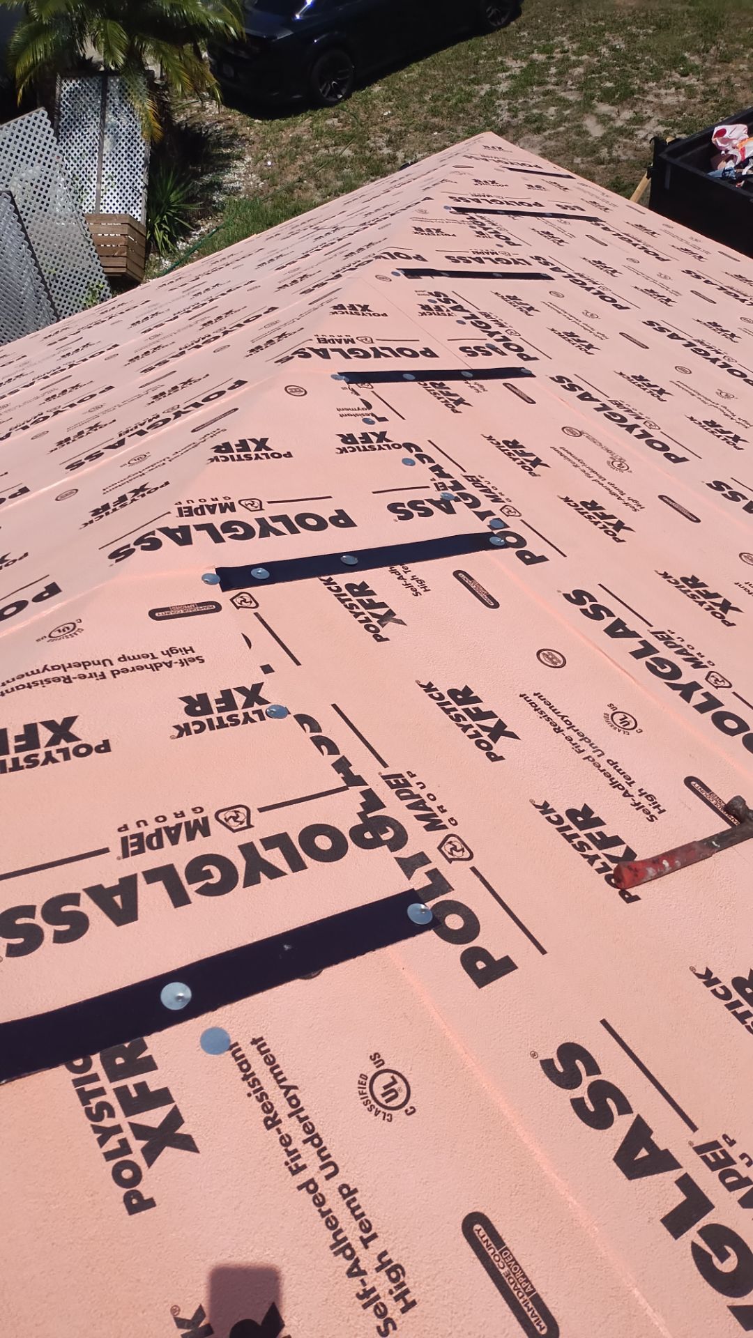 Residential Roofing Installation using 1" Nail strip metal roof by BLUES BROTHERS ROOFING