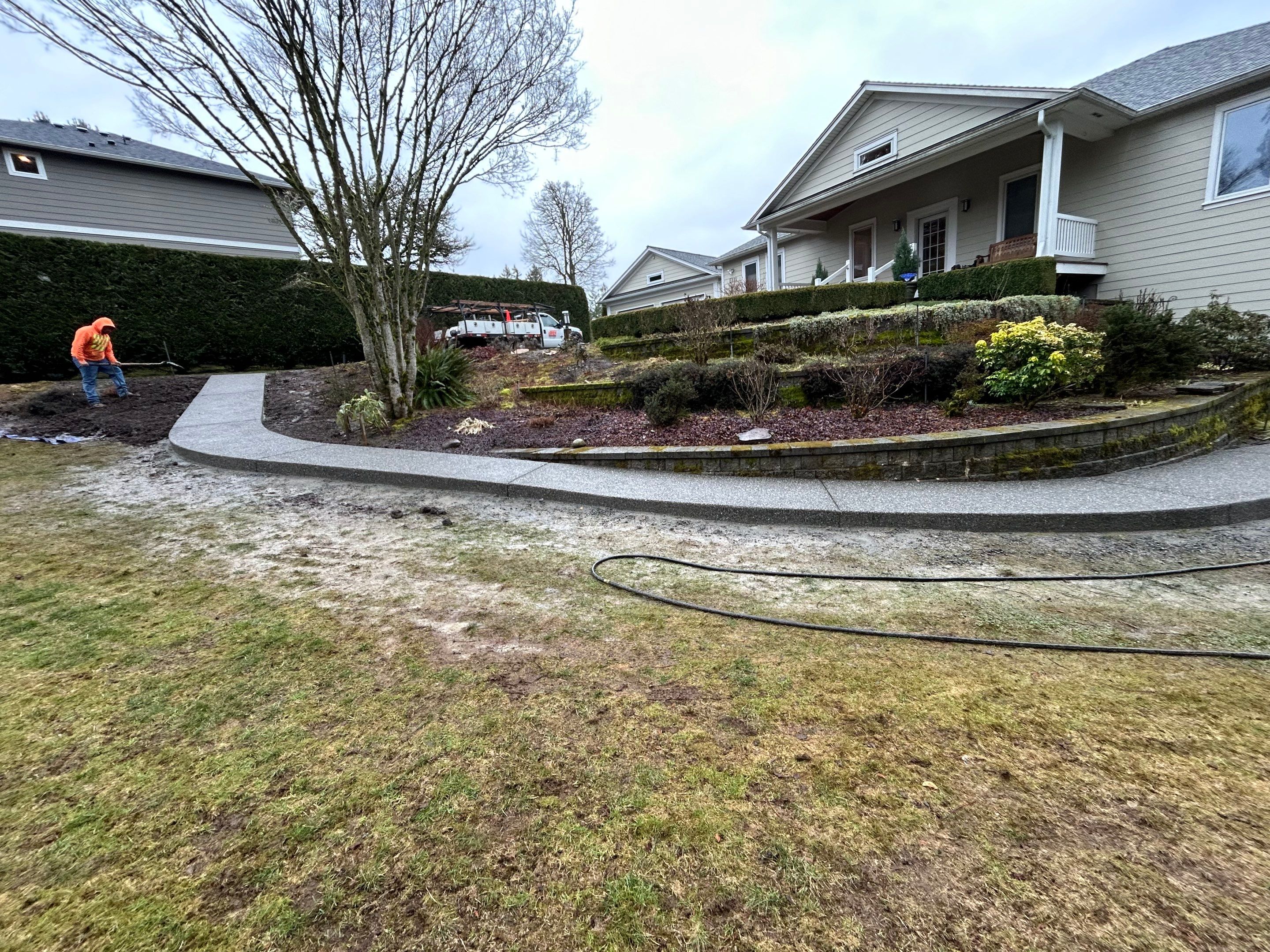 Paul | Aggregate Concrete Walkway by Jireh Asphalt & Concrete Inc 