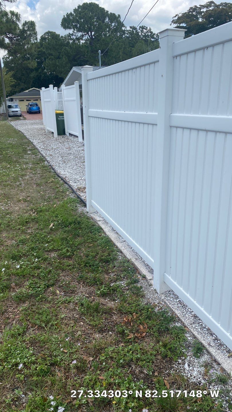 Sarasota, FL 6ft. Tall White Vinyl Privacy Fence by Asap fence and gates, LLC