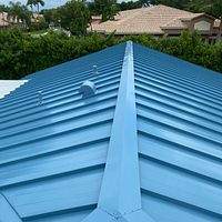 24ga 1.5" Mechanical Seam Slate Blue by Total Roofing System The Metal Roof Experts