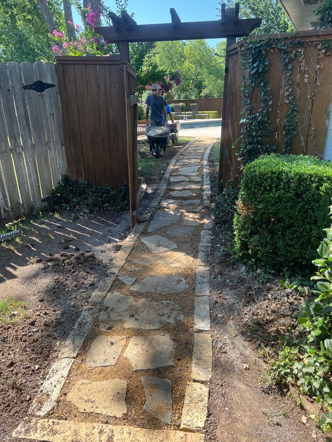 Flagstone walkway using Flagstone  by Clays Services Inc