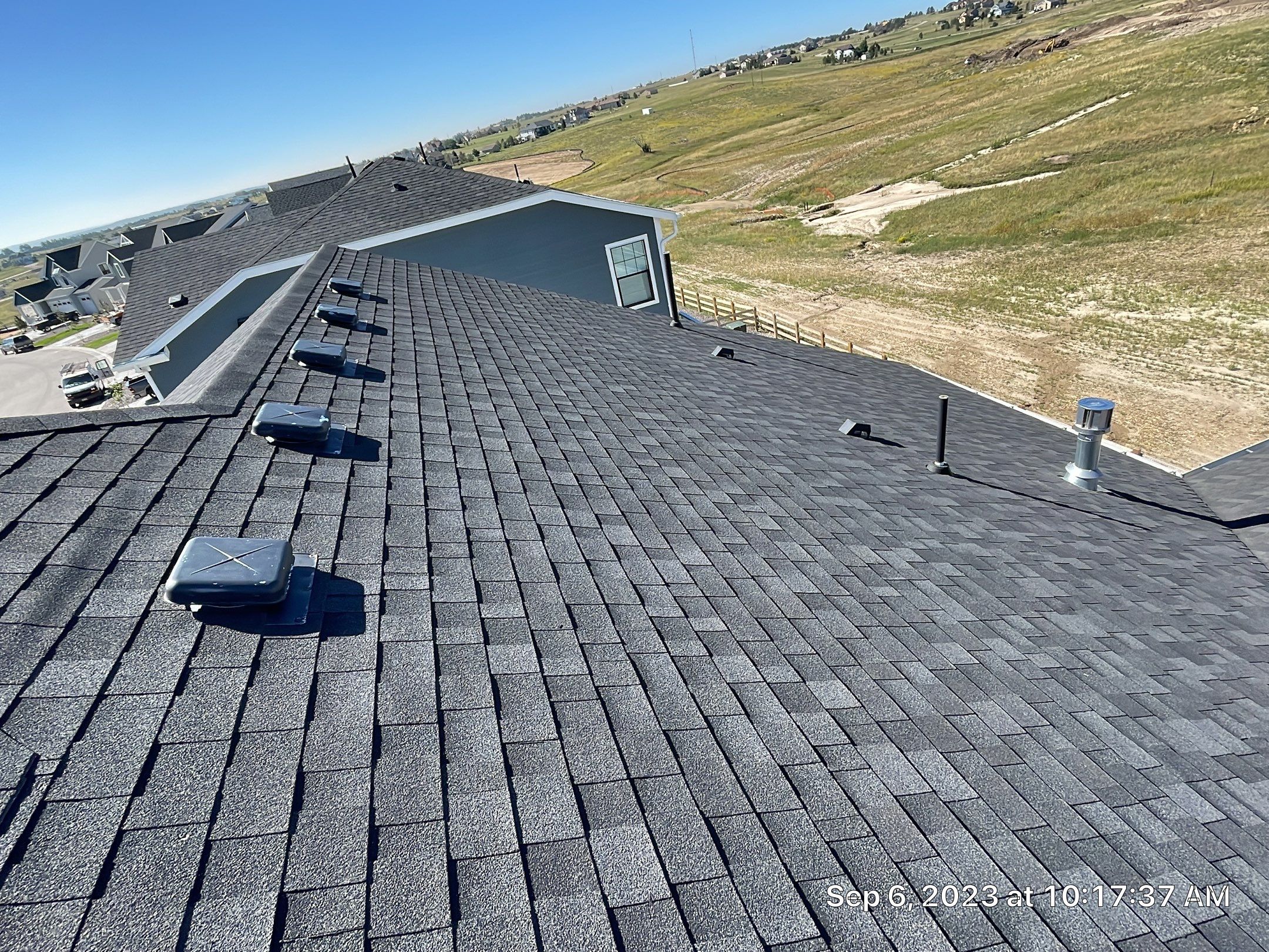 Residential Roofing Installation using Atlas Pinnacle Impact Black Shadow by Blue Peaks Roofing LLC 