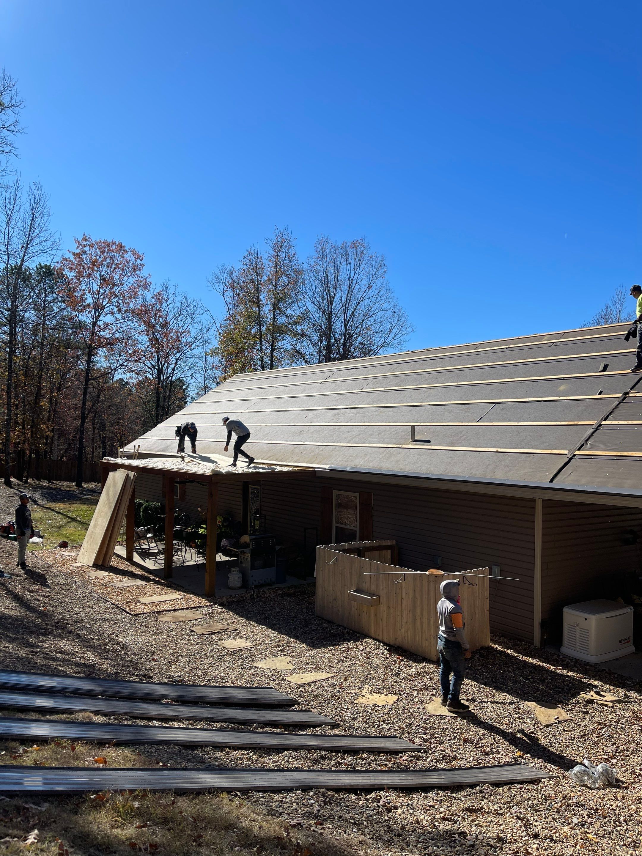 Residential Metal Roof Replacement using Reed's Metals: 26 GA. Standing Seam: Charcoal Grey by Hostetler Roofing