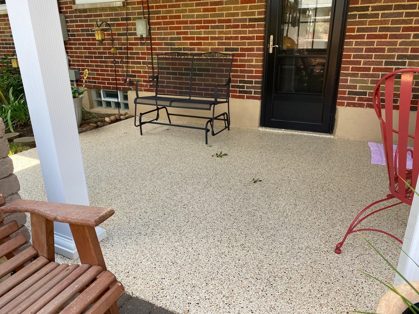 Garage Floor and Patio using Driftwood by Your1DayFloor.com