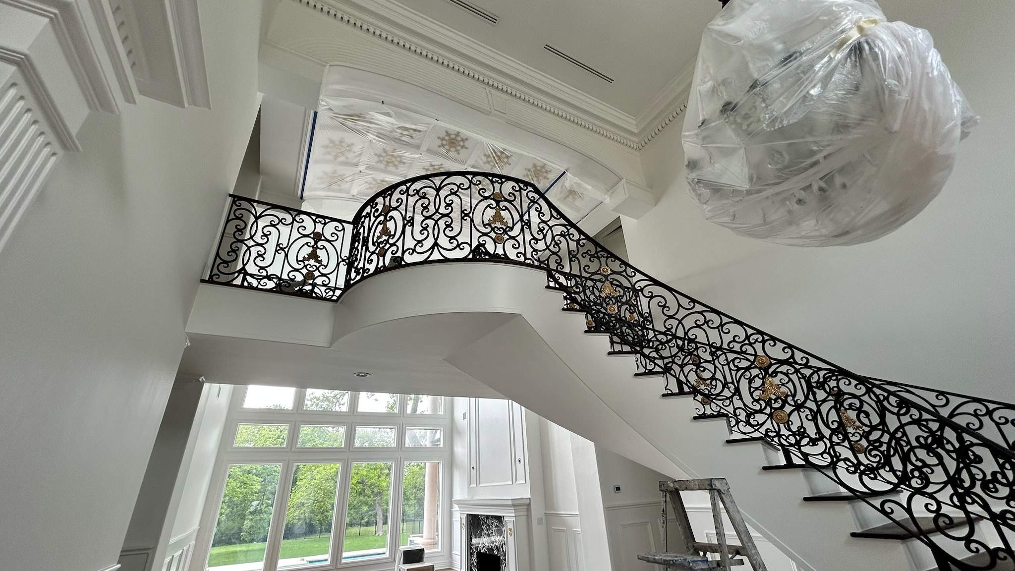 Custom Interior Wrought Iron Railing Refinishing in Dallas, Texas by Solara Custom Living