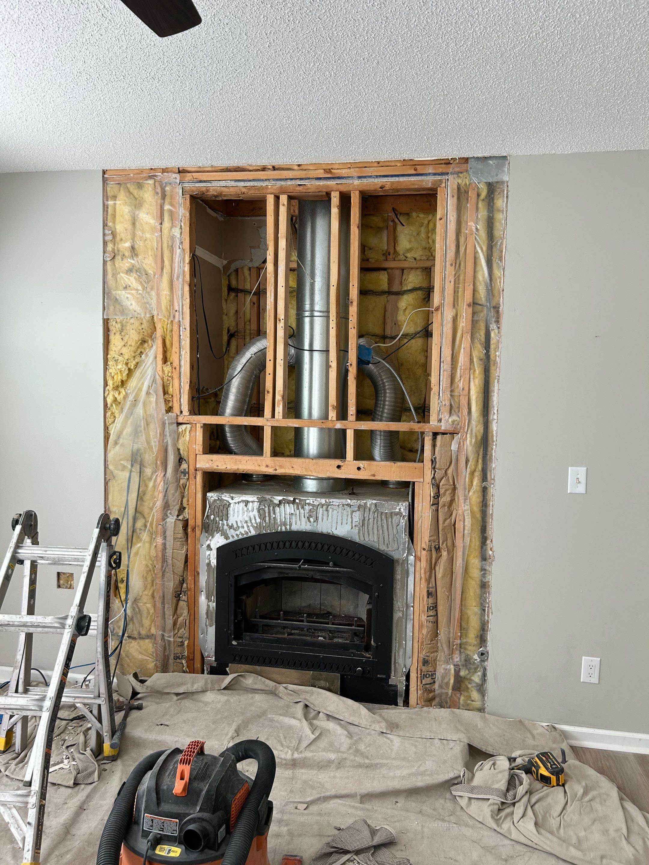 Gas Fireplace Installation in Chesapeake by Premier Chimney and Roofing
