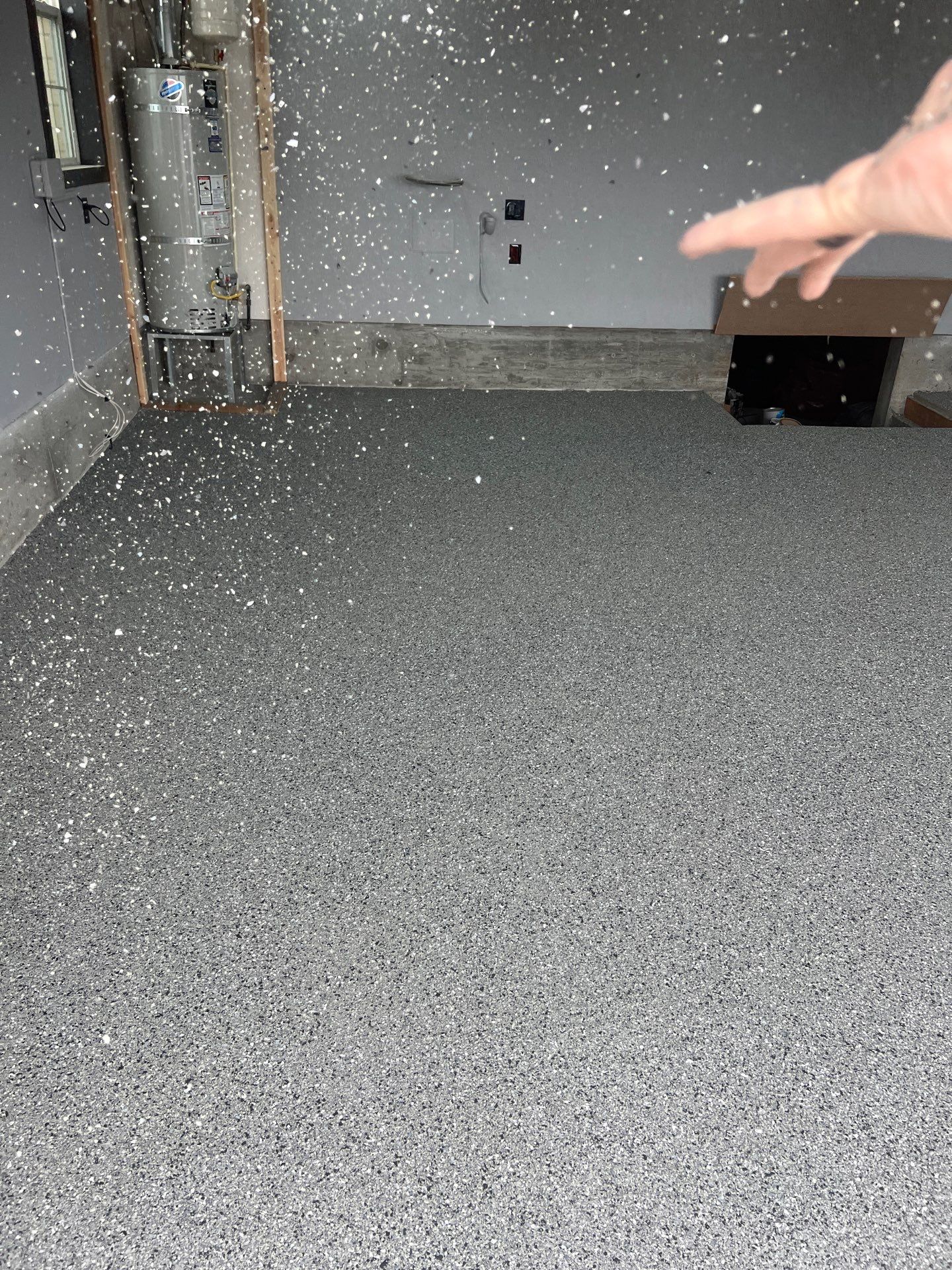 Slate Hybrid Polyurea Garage Floor Coating in Lewiston by Croc Coatings, LLC