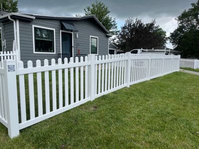 White Vinyl Spaced Picket Fence Installation in Cedar Falls