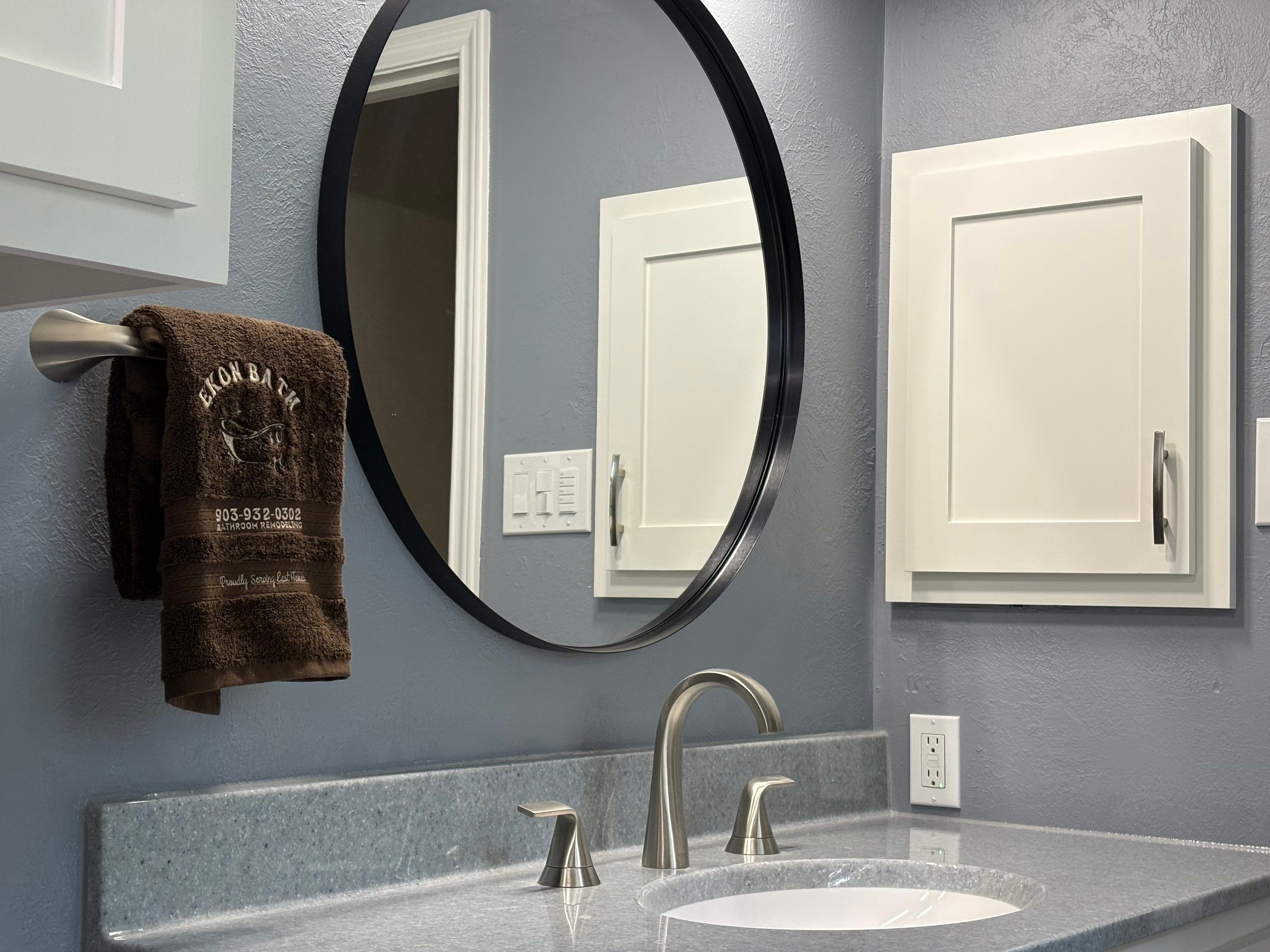Bathroom Remodel using The Onyx Collection by Ekon Bath, LLC