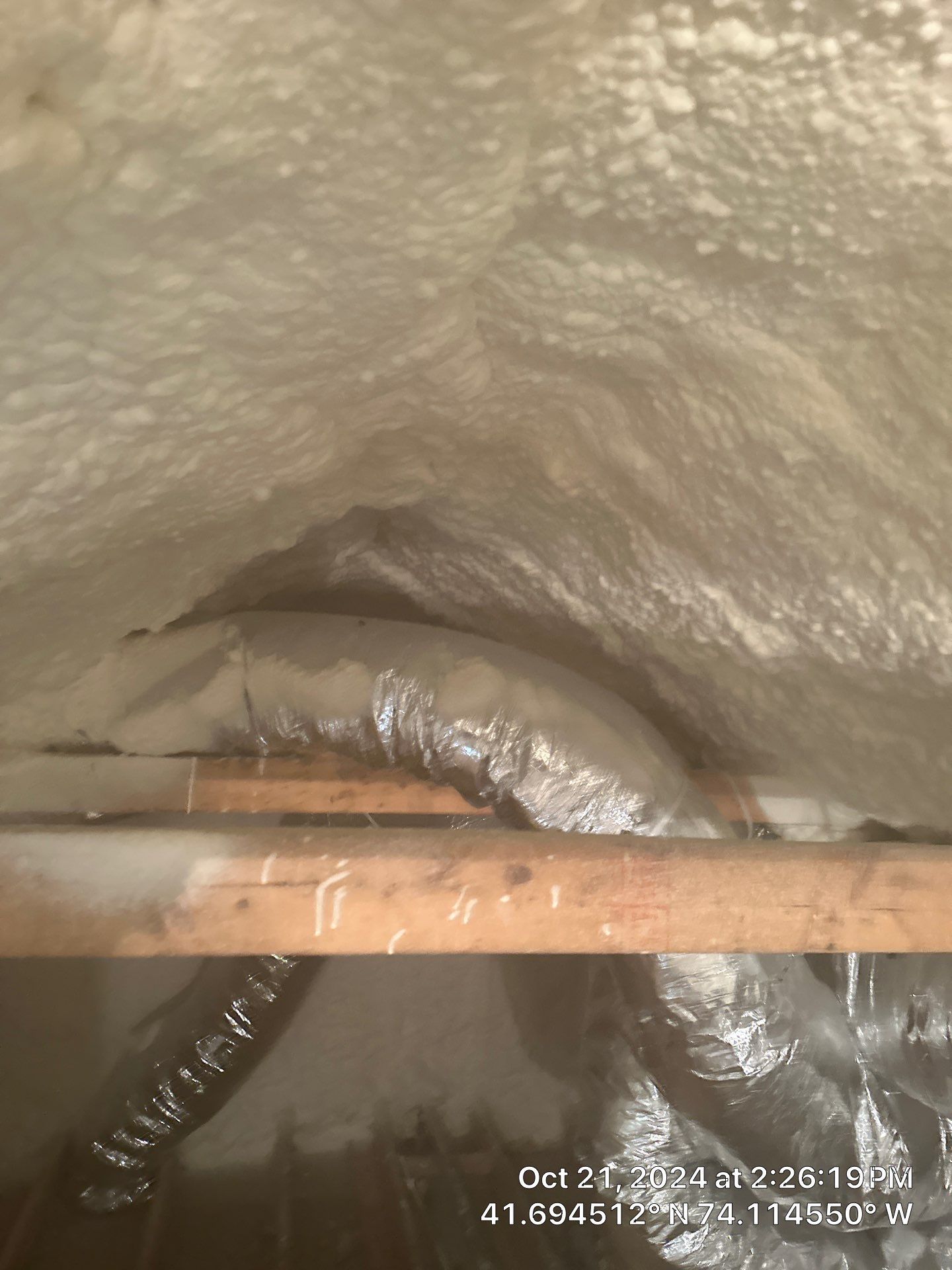Attic Insulation using open cell spray foam by NYS Foam & Energy