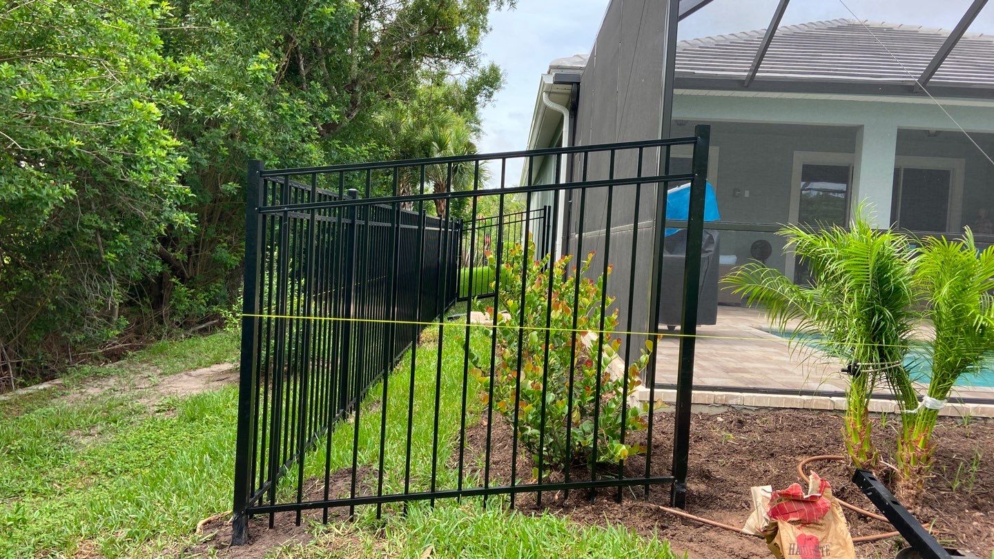 Sarasota, FL Aluminum Fence Installation using Black 3 Rail Aluminum Fence by Asap fence and gates, LLC