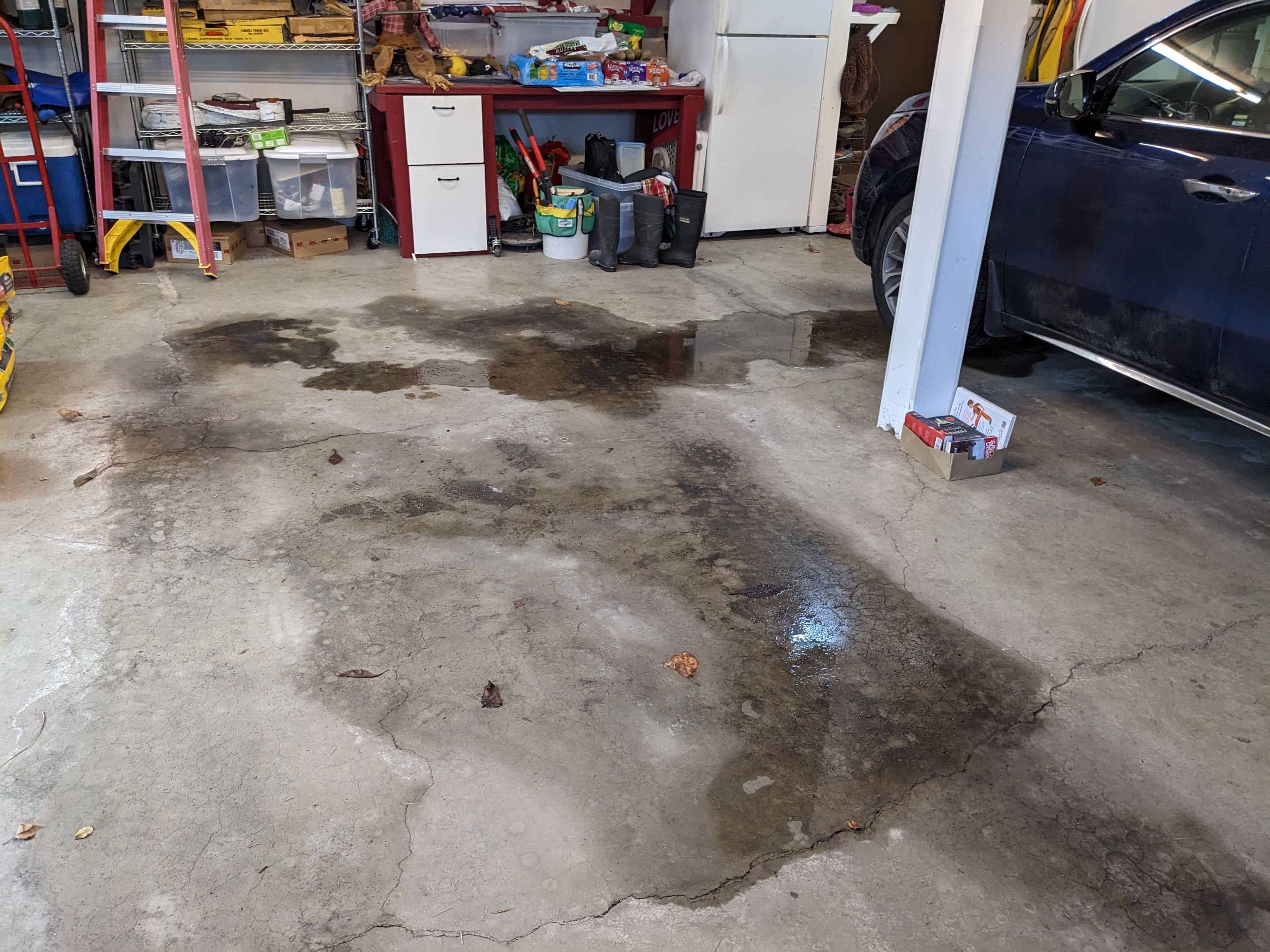 Garage Floor Polyaspartic Coating with Pebble Beach 1/4" Flakes by Croc Coatings, LLC