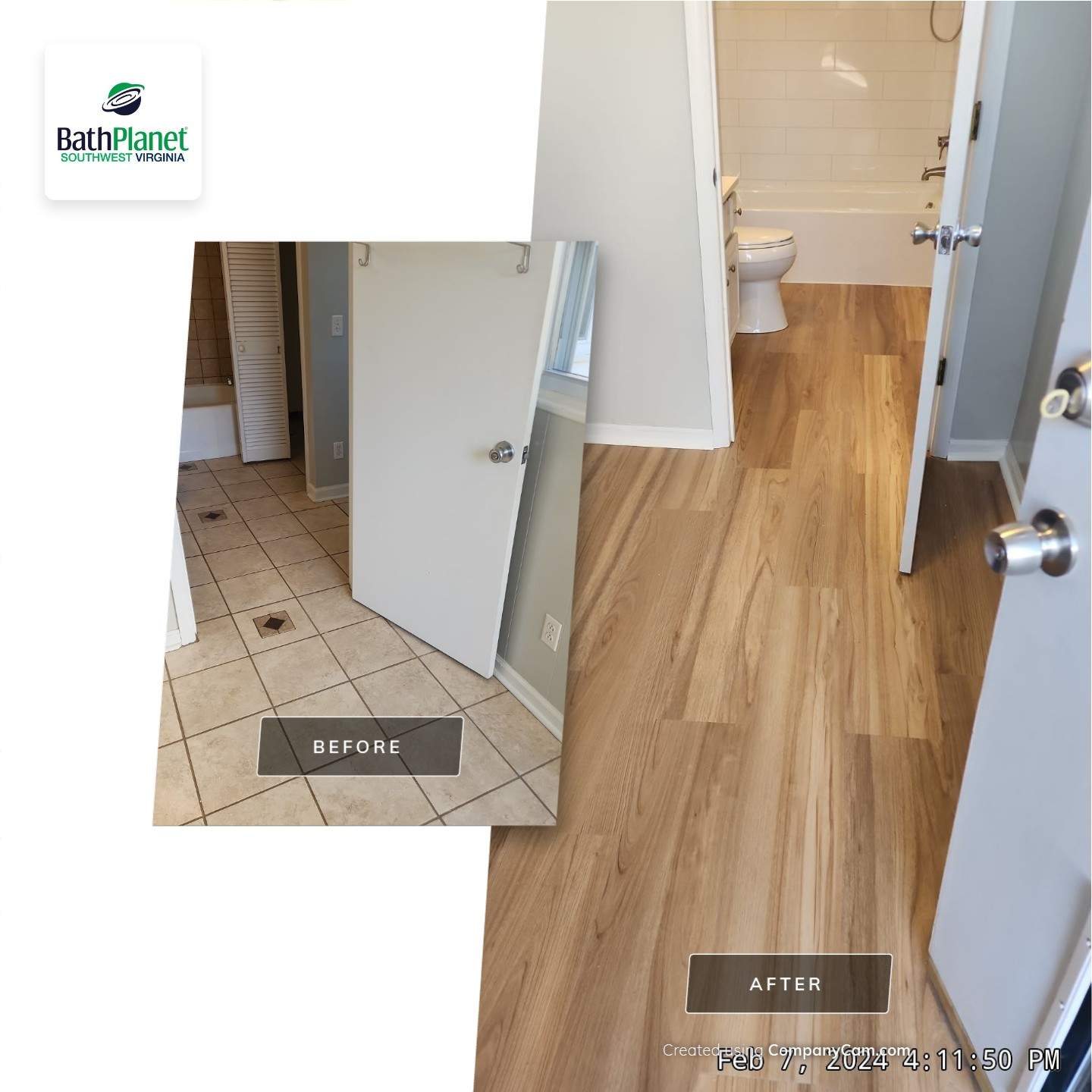 Wet Area and Floor by BathPlanet SW Virginia