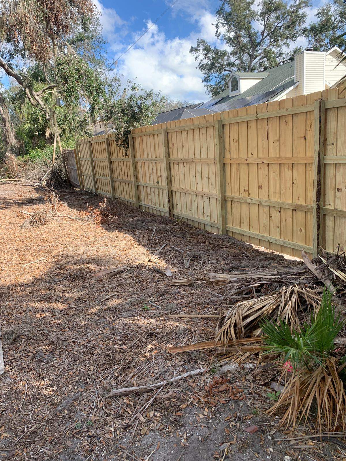 Pressure-Treated Wood Privacy Fence Installation in Sarasota by True Fence LLC