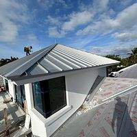 .032 Aluminum 1.5" Mechanical Seam Metallic Silver  by Total Roofing System The Metal Roof Experts