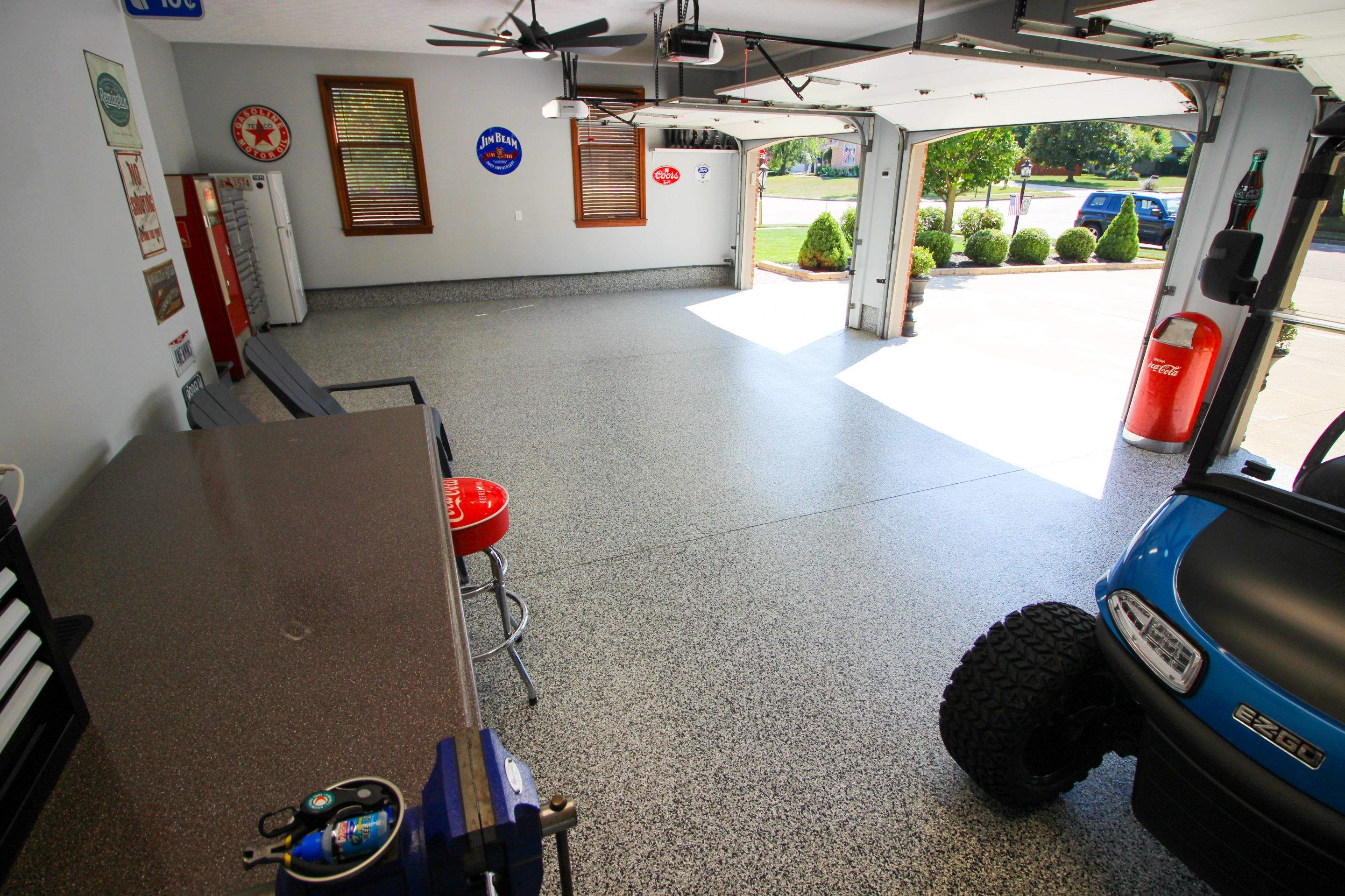 Garage Floor using Domino by Your1DayFloor.com