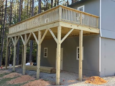 Pittsboro Outdoor Living Transformation – Retaining Wall, Paver Patio & Elevated Deck