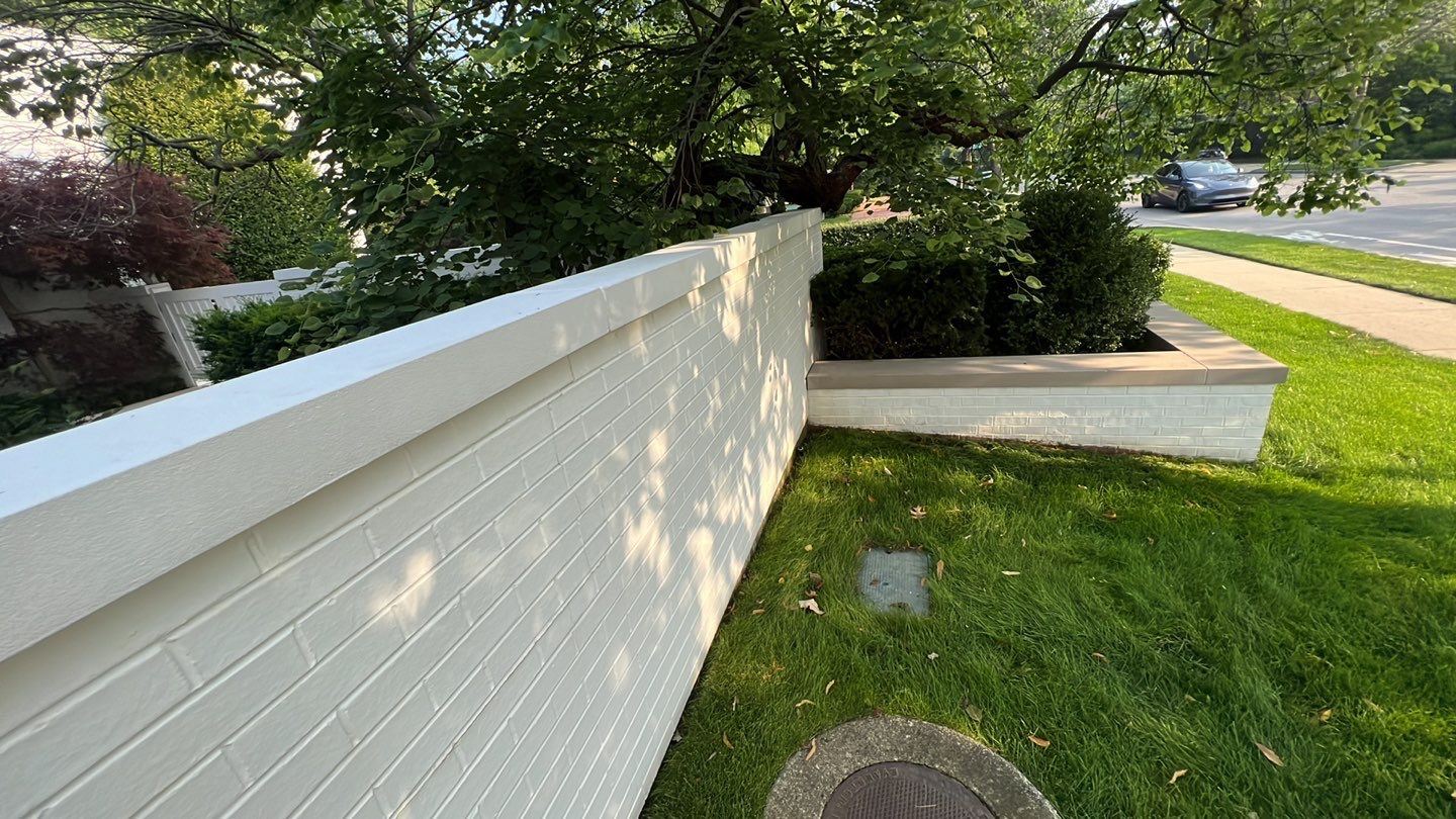 marble patio cleaning and sanding using Polysweep polymeric sand by Northern Power Washing LLC.
