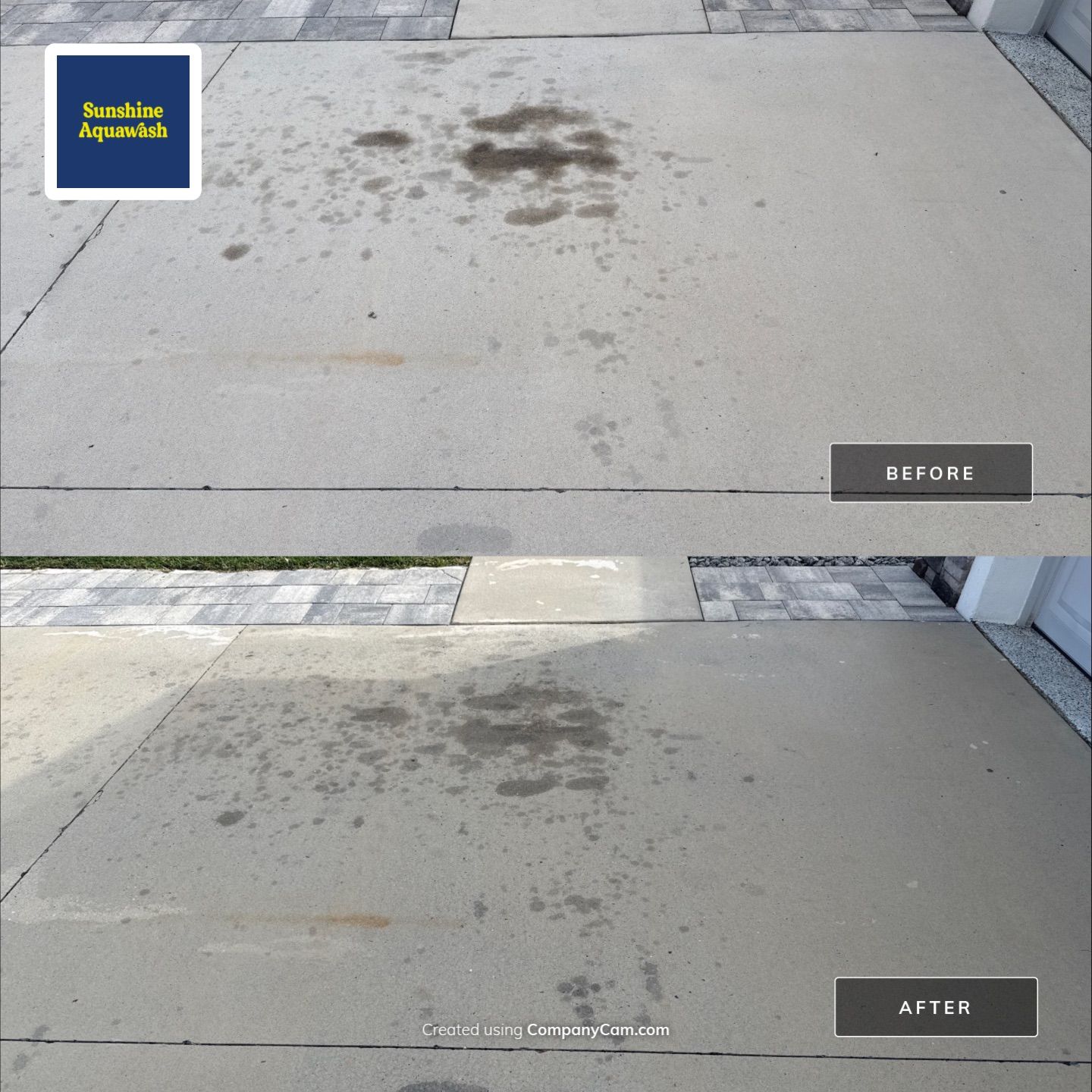 Concrete Oil Stain Removal – North River Ranch, Parrish, FL by Sunshine AquaWash