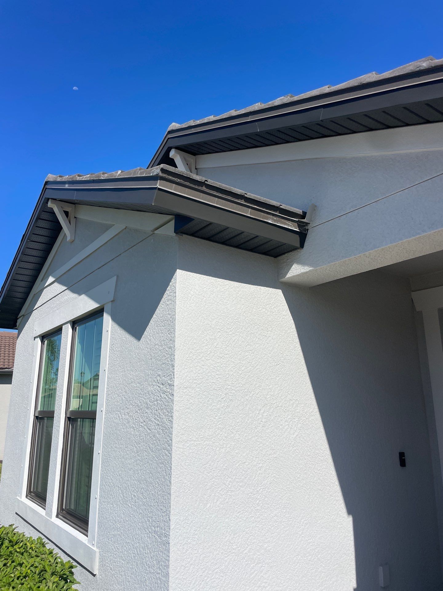 Black Seamless Gutters in Fort Myers FL by Gutter Professors