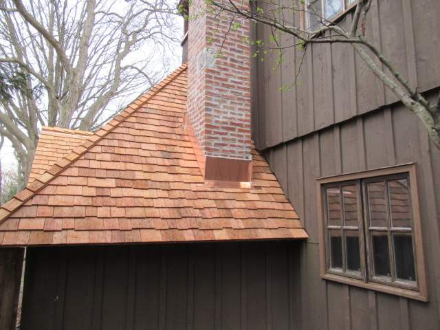 Cedar Roof & Copper Gutter Installation in Lake Forest by Custom Installations