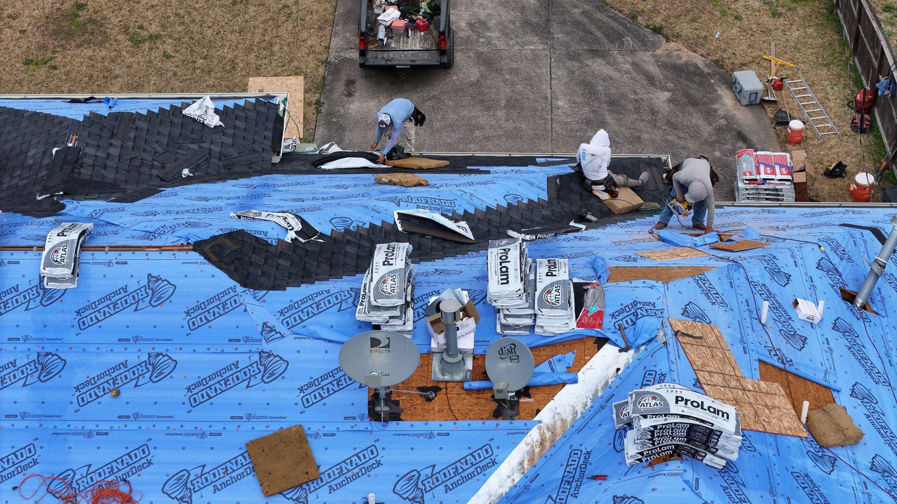 Storm-Damaged Roof Rebuilt, Deck Repairs Included — Houston, TX by PL Roofing & SB Roofing, LLC.