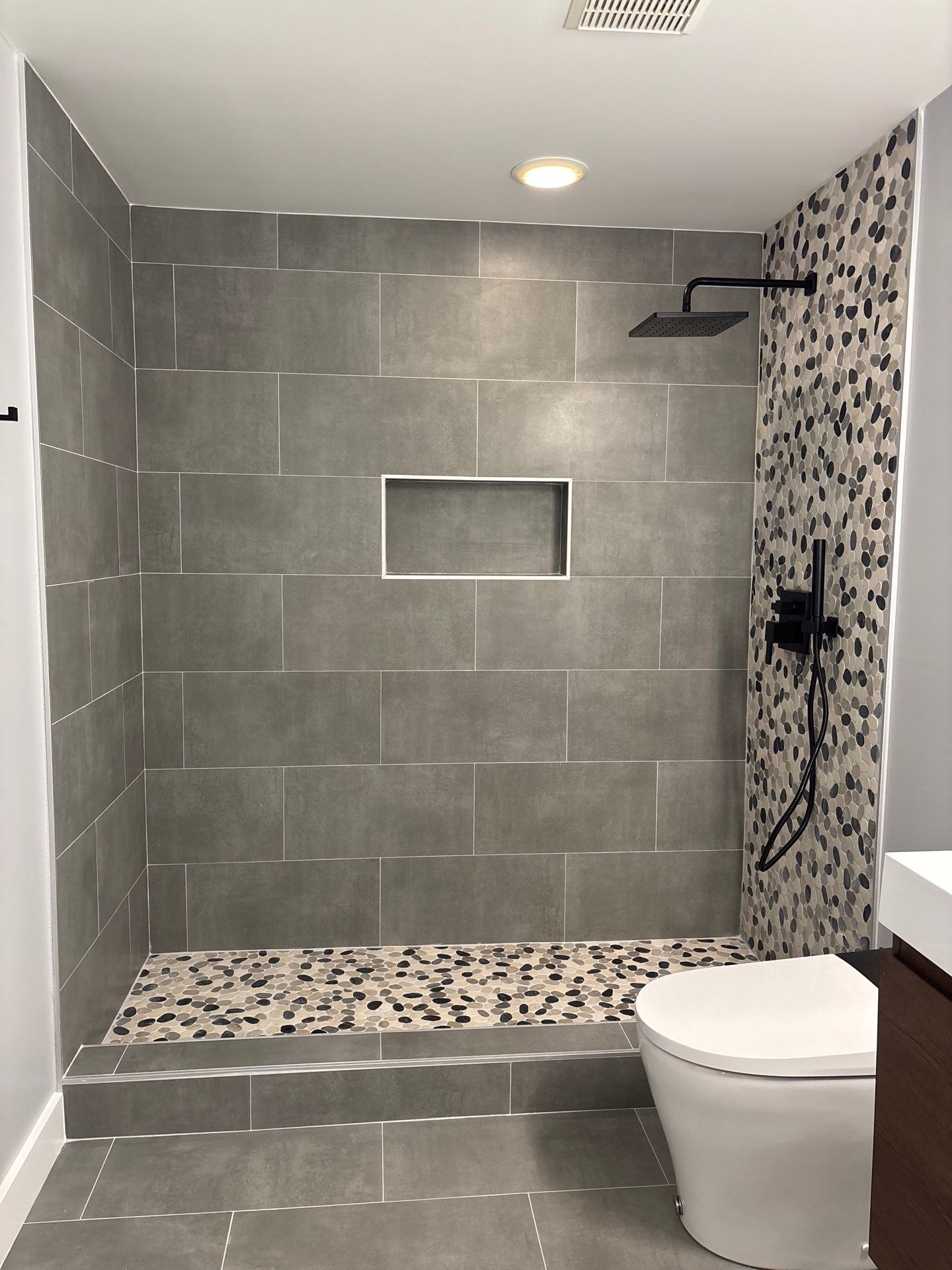 Basement bathroom renovation by Prudencio