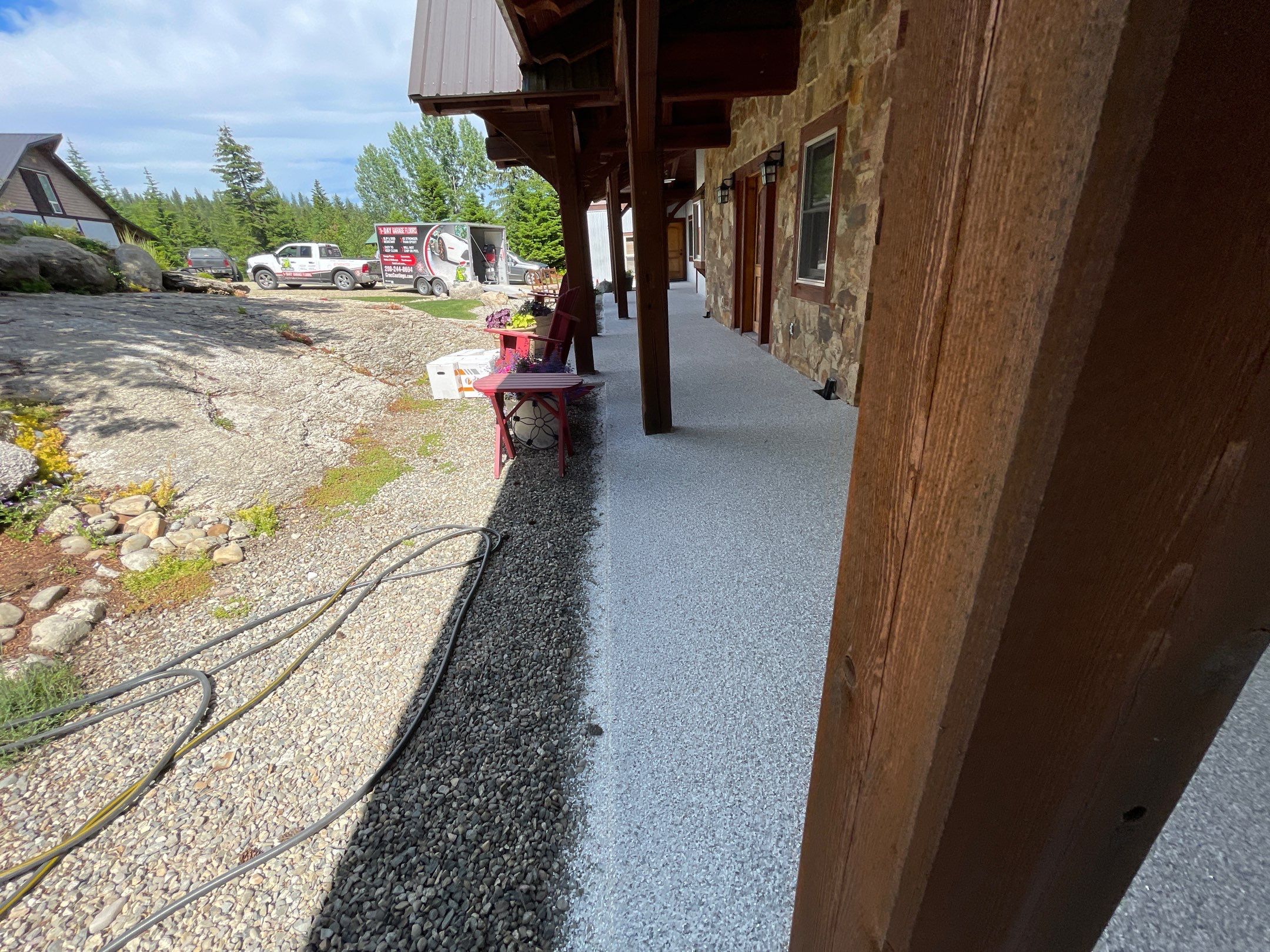 Patio Transformation using Mt Everest by Croc Coatings, LLC