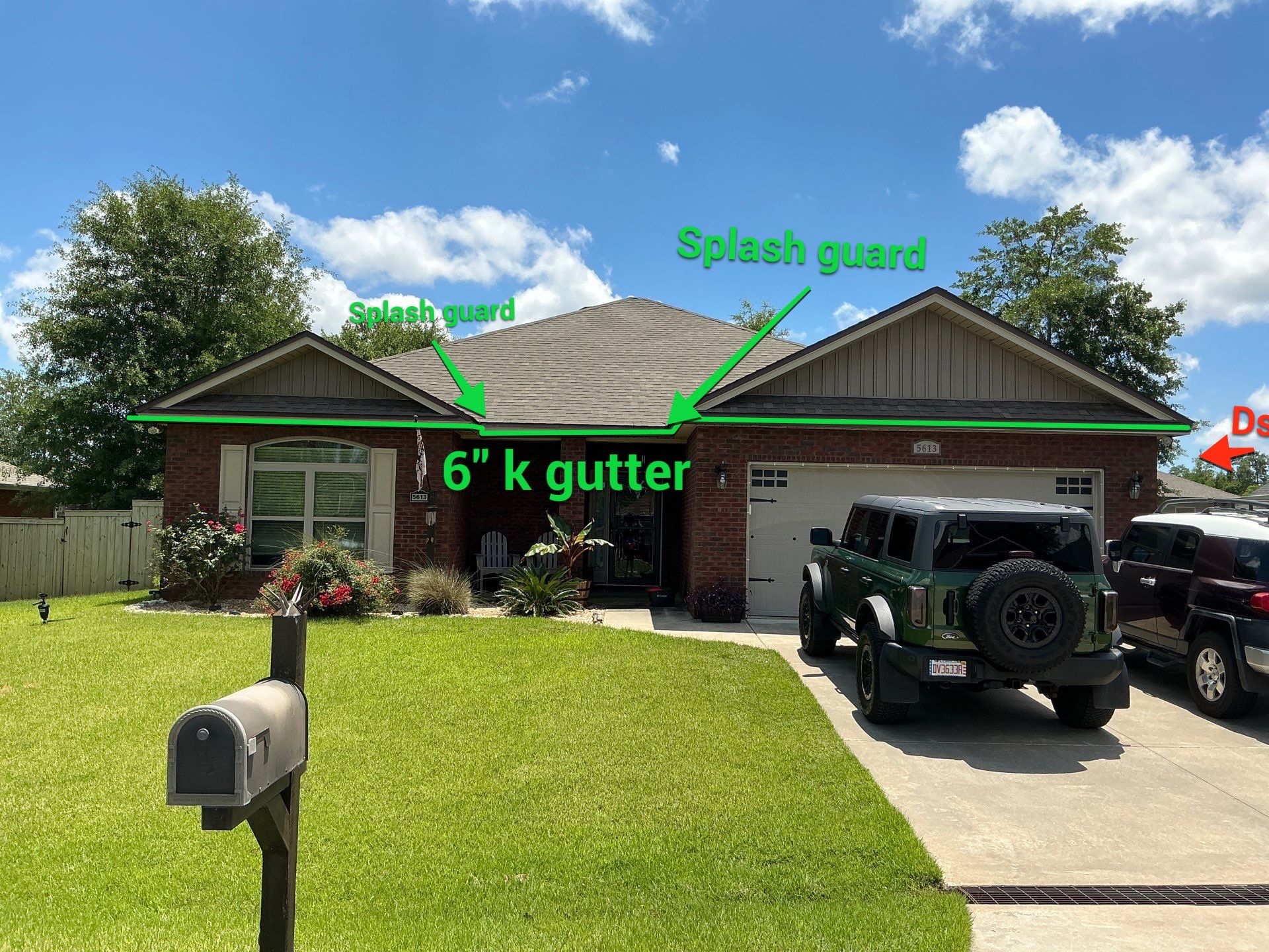 Premium K-Style Seamless Gutters in Panama City FL by Gutter Professors