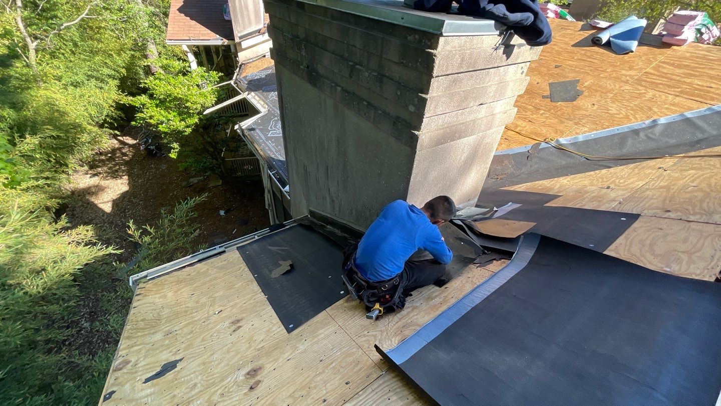 Commercial Roofing Installation using Owens Corning Autumn Brown by Inspector Roofing and Restoration