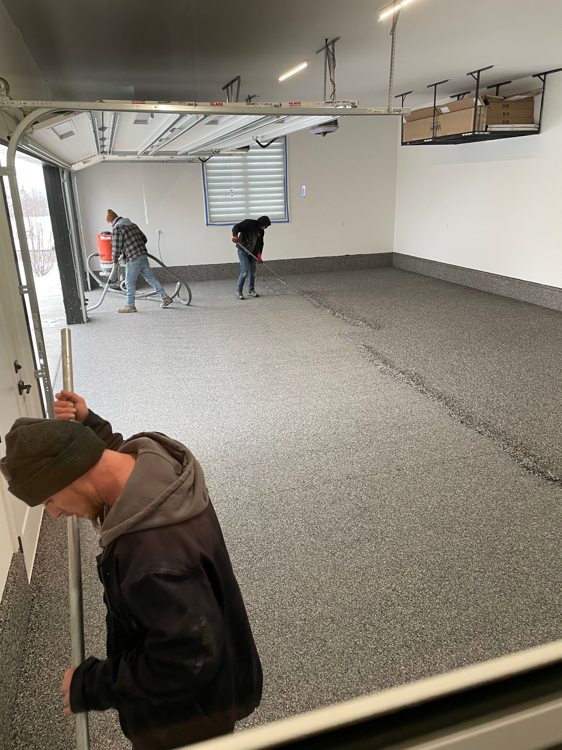 Large Garage in Midnight Fog - Canfield, OH by Alexander Concrete Coatings