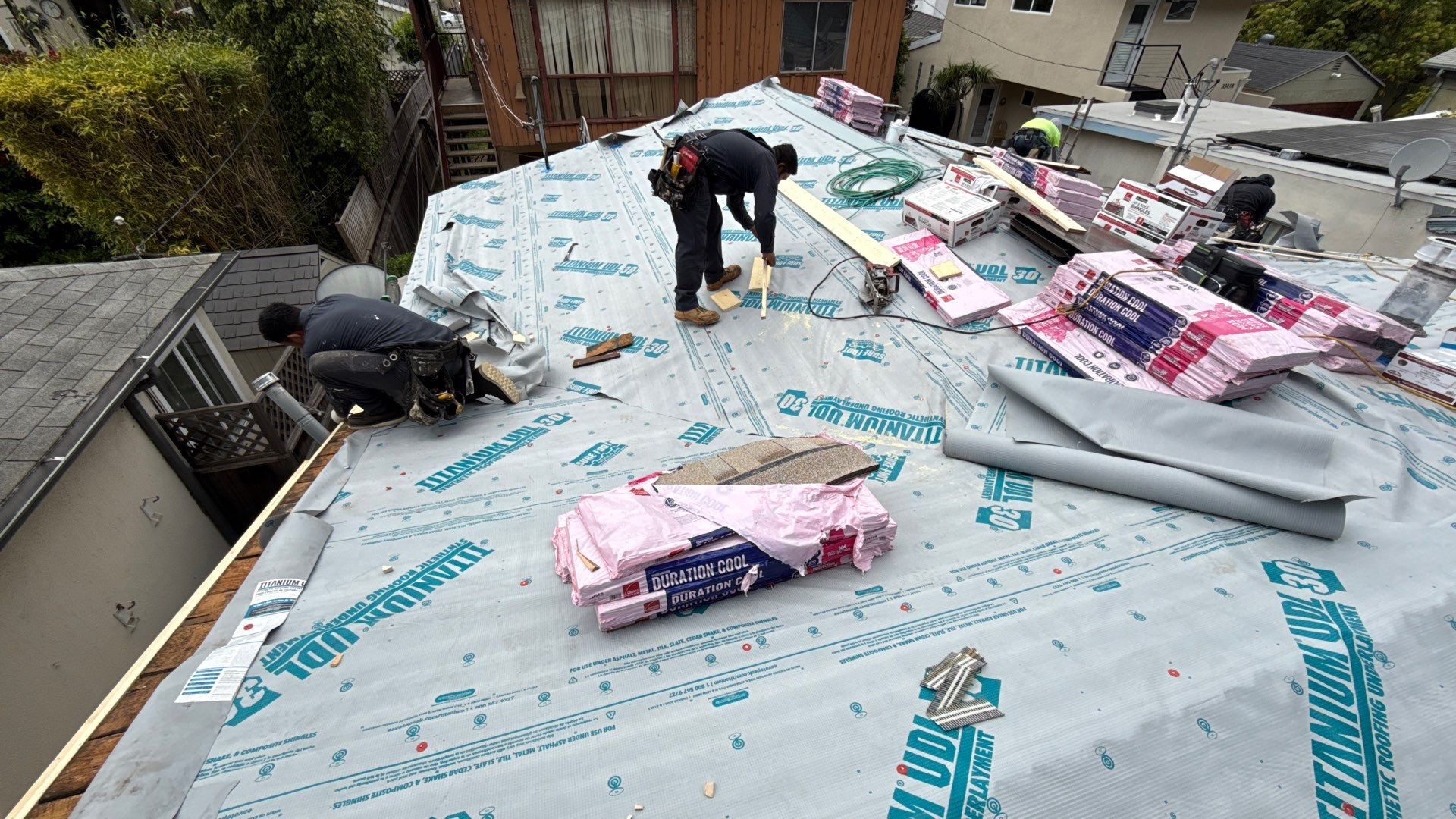 Residential Roofing Installation using Owens Corning Duration Cool Shingles by Hull Brothers Roofing