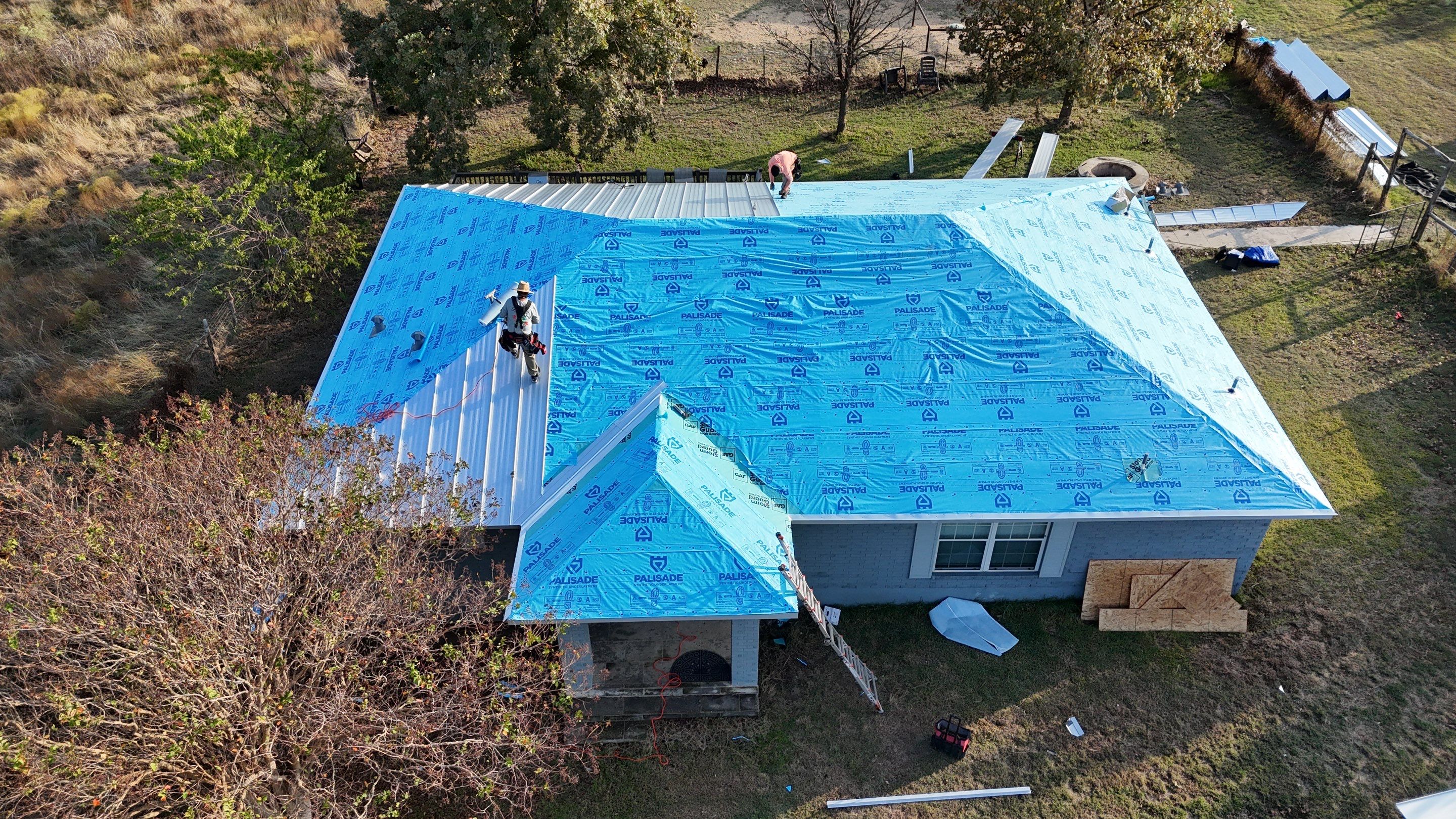 Residential Roof Replacement using 24 GA Standing Seam by Action Exteriors Austin