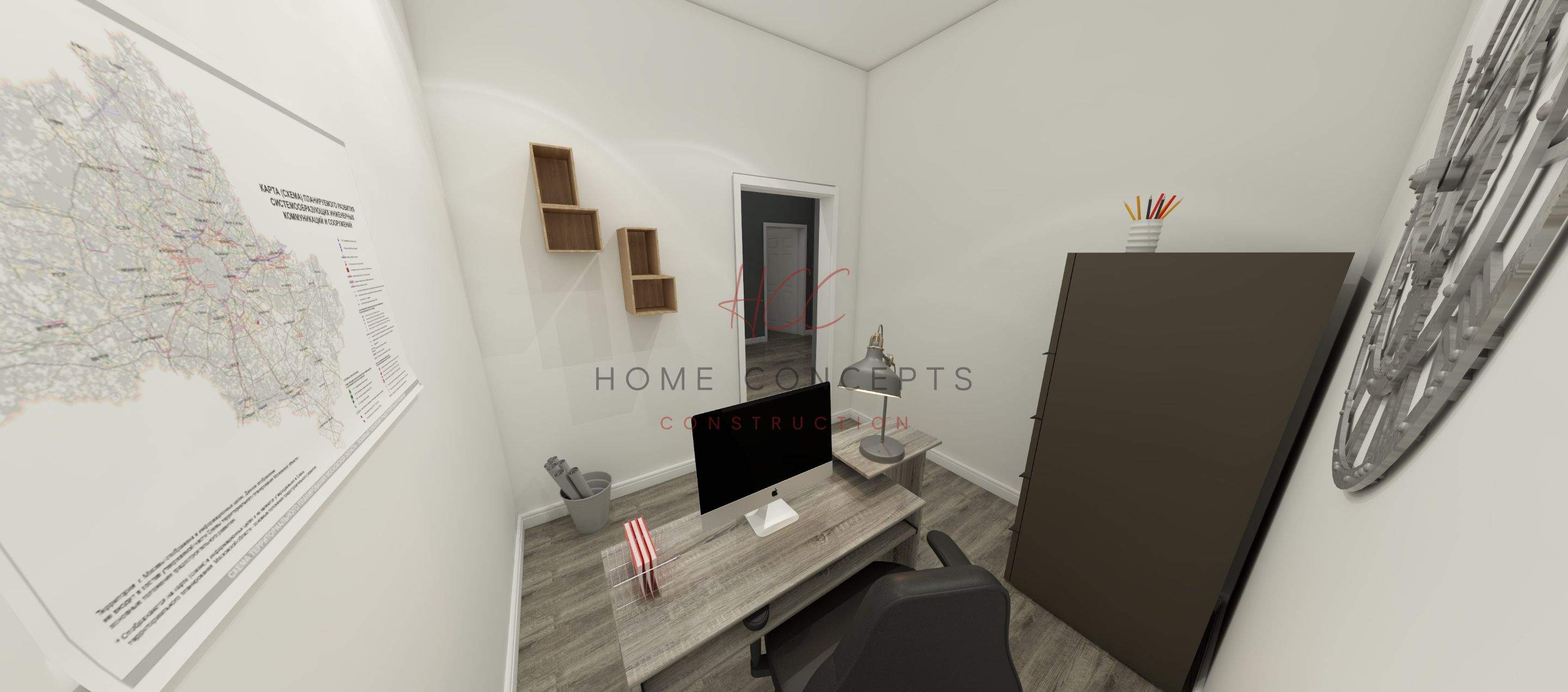 Basement Remodel using Wood by Home Concepts Construction