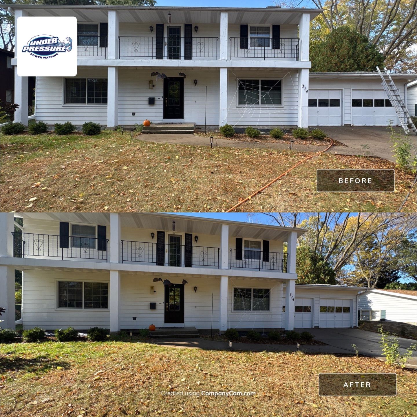 Comprehensive Vinyl Siding and Gutter Cleaning in Madison by Under Pressure Power Washing