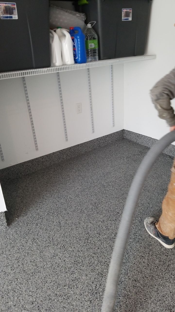 Garage Floor Coating using Penntek in Nightfall by Spectrum Painting, LLC