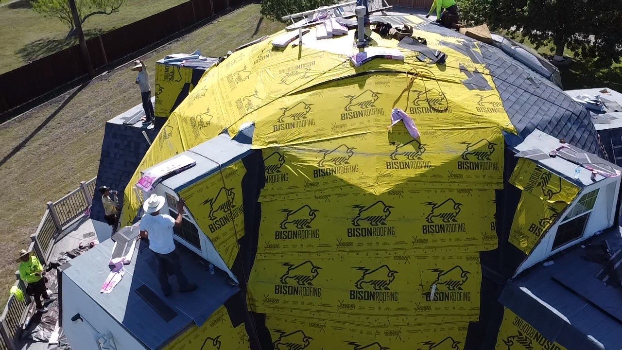 Project in Converse by Bison Roofing  