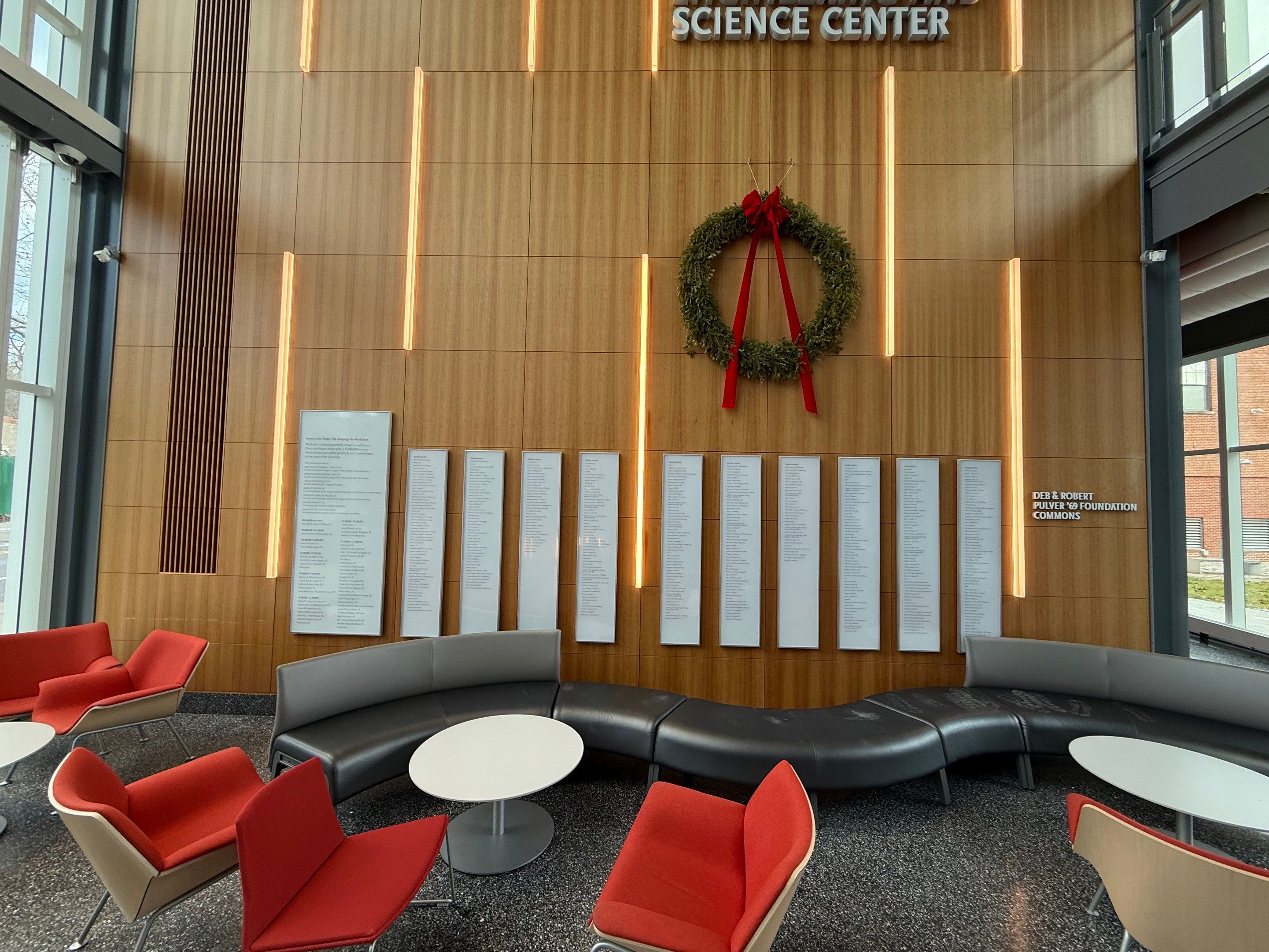 Donor Recognition and Commercial Signage Installation at Manhattan College by Nick The Sign Guy