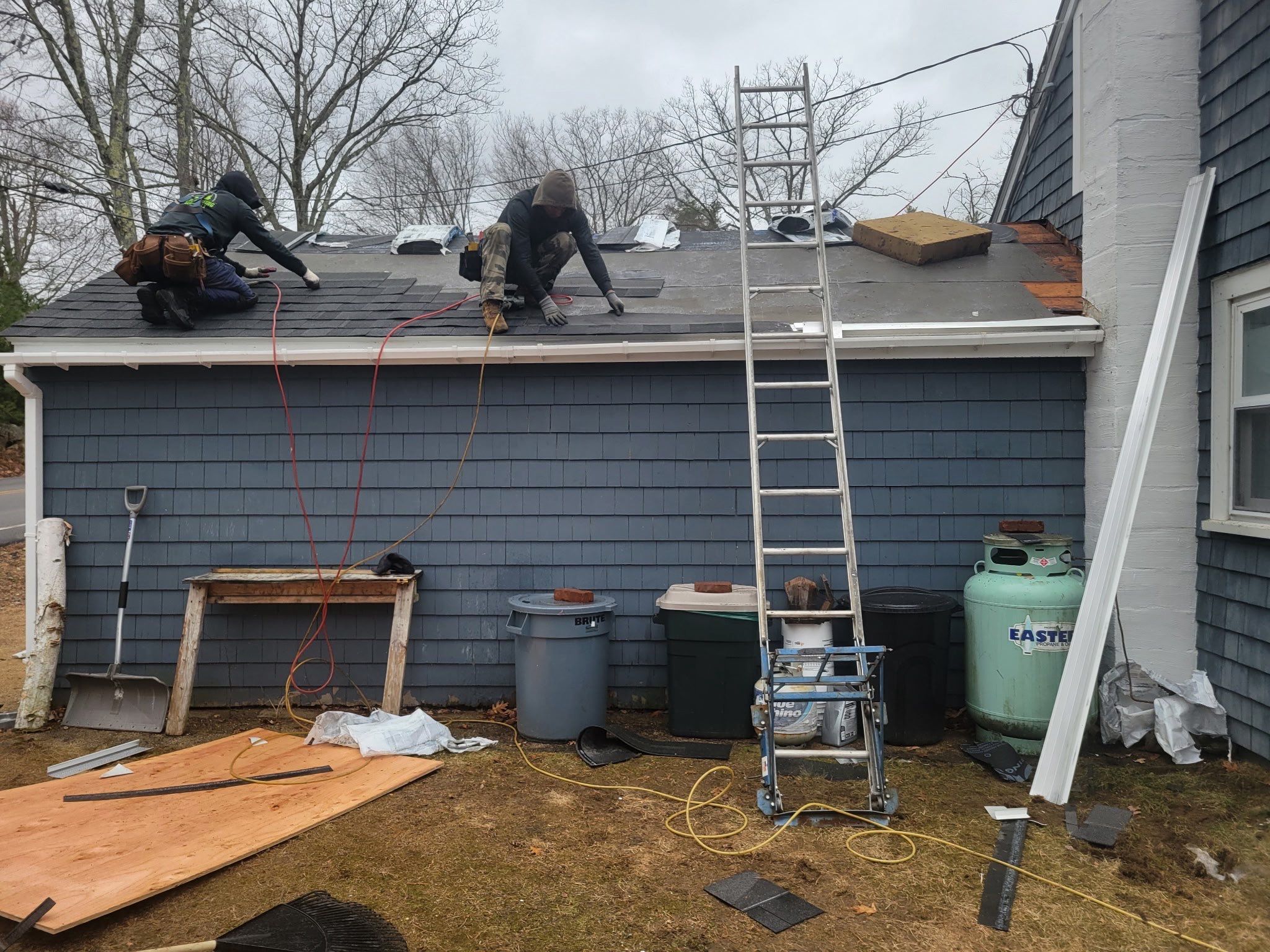Project in Barrington, NH by Tall pine roofing