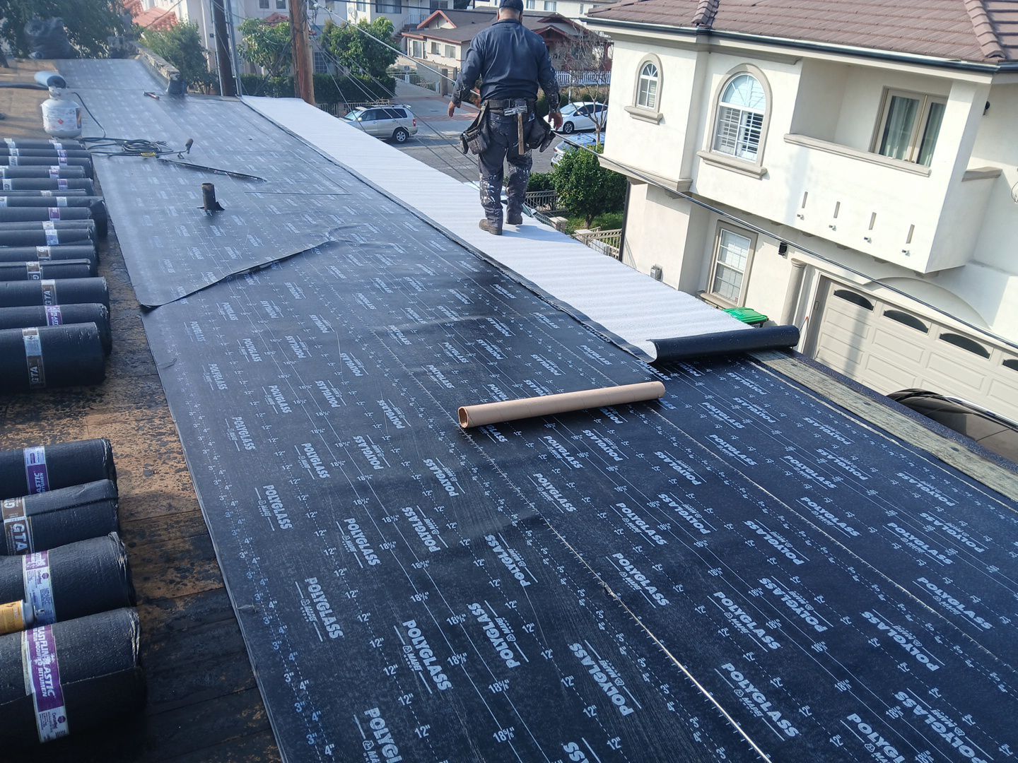 Commercial Roofing Installation using CertainTeed GTA Modified Bitumen System by Hull Brothers Roofing