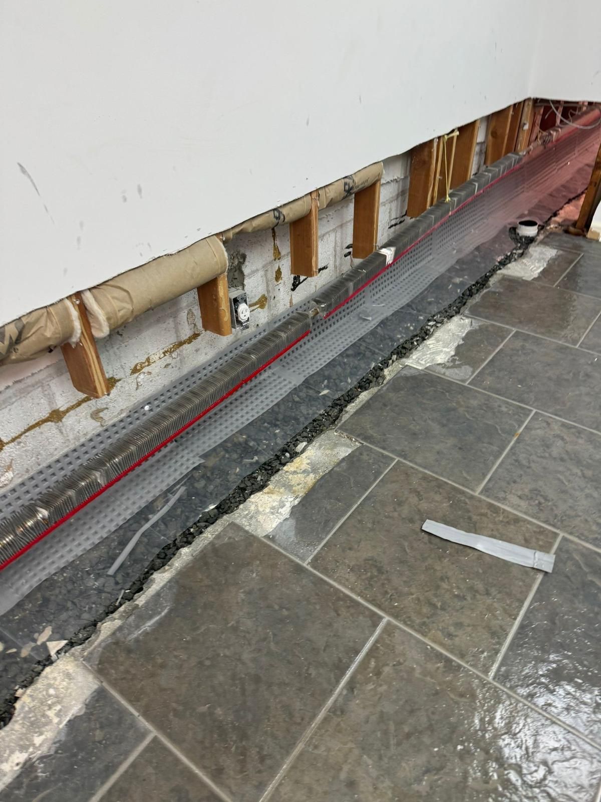 Interior French Drain Basking Ridge NJ by Pure Service Pro, LLC 