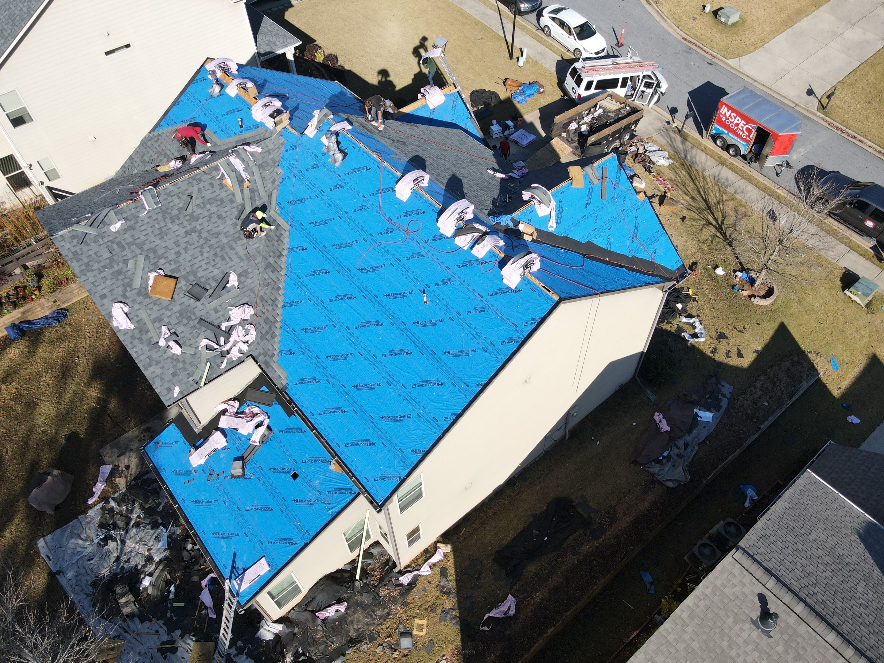 Residential Roofing Installation using Owens Corning by Inspector Roofing and Restoration