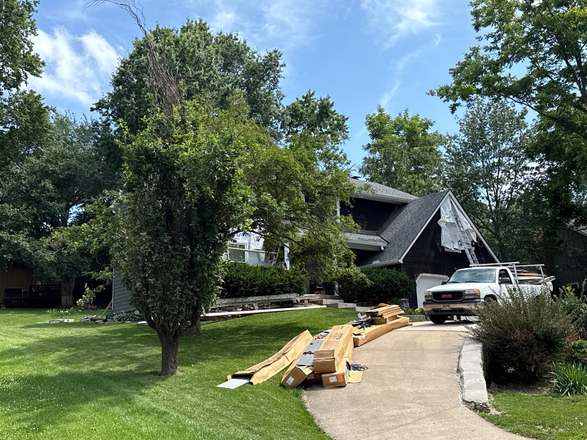 Full Exterior Siding Upgrade and Board and Batten Installation in Shawnee by EEC Windows, Siding & Roofing