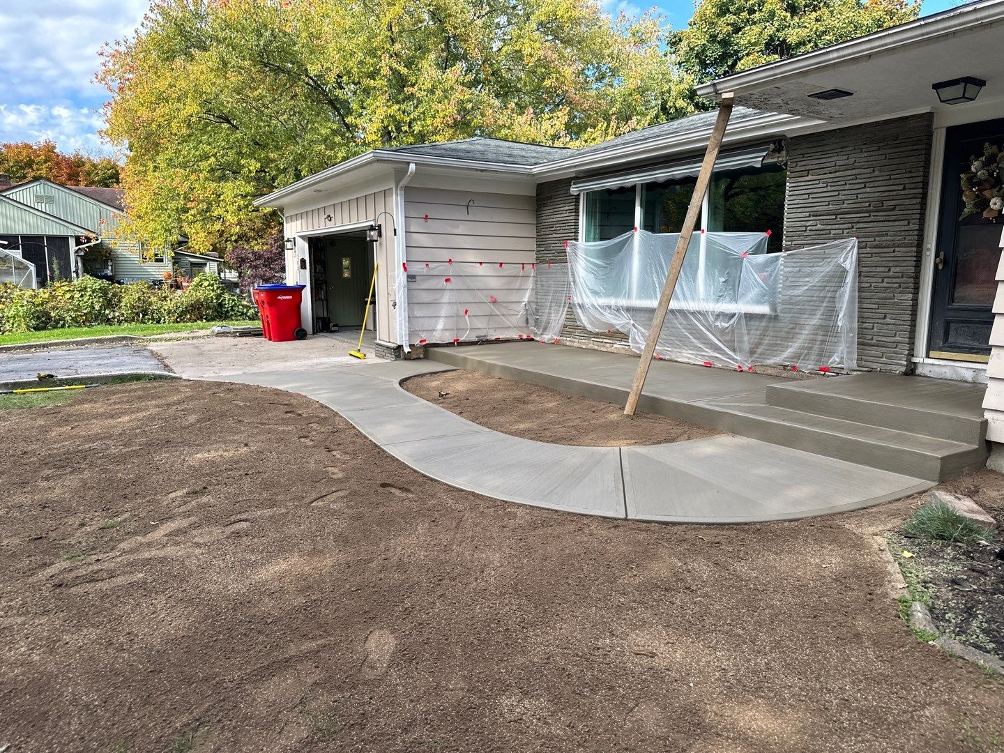 Broom Finish Porch and Walkway  by NG Masonry & Construction LLC