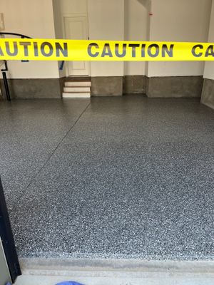 Garage Floor Coating using Wombat
