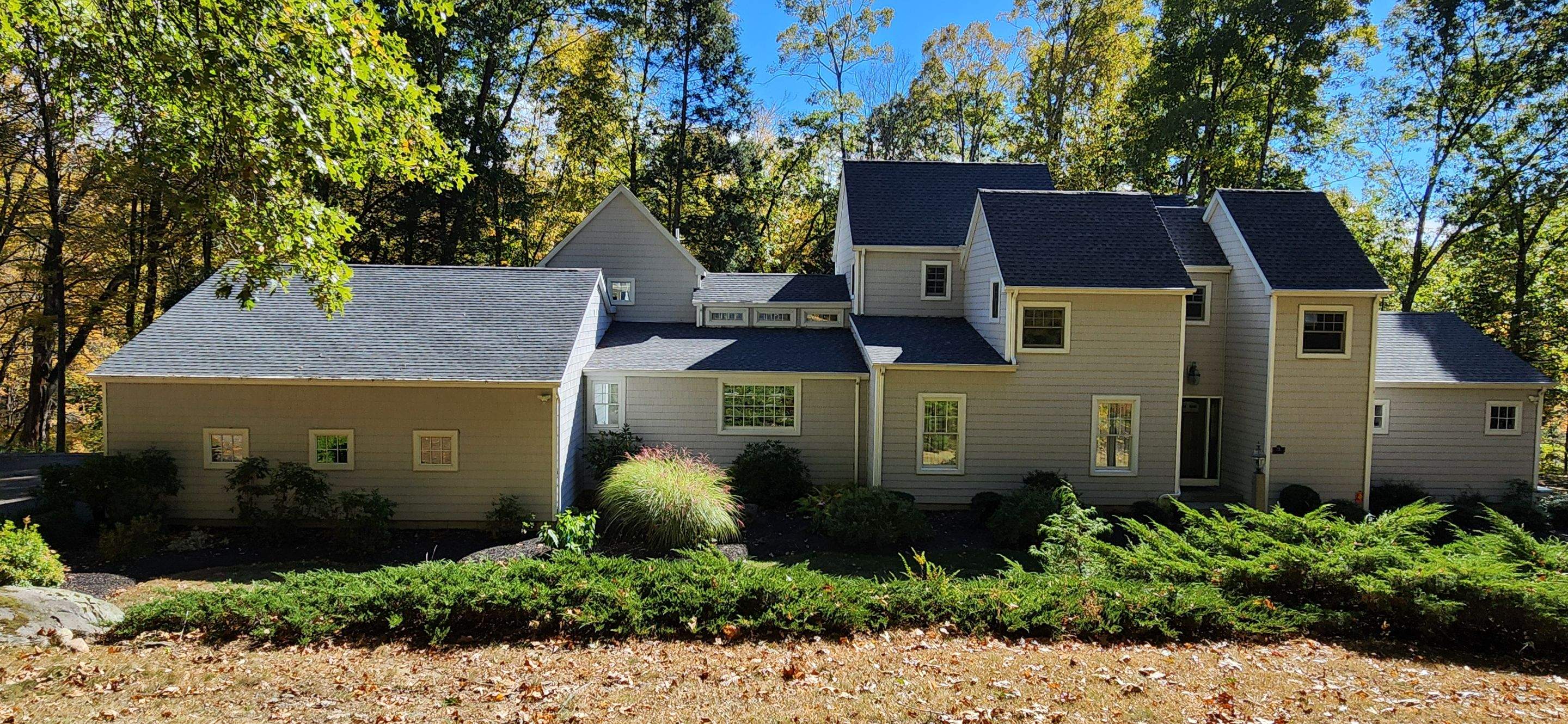 Siding refreshed with Cert. Monogram D/4 x 12'6" clapboard, Smoky Gray and Stone Facade, Coastal Gray by DiGiorgi Roofing and Siding Inc