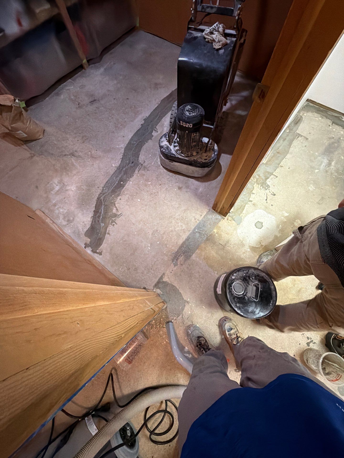 Basement Epoxy Flake Floor Installation and Surface Repair in Montague by Gordon Painting