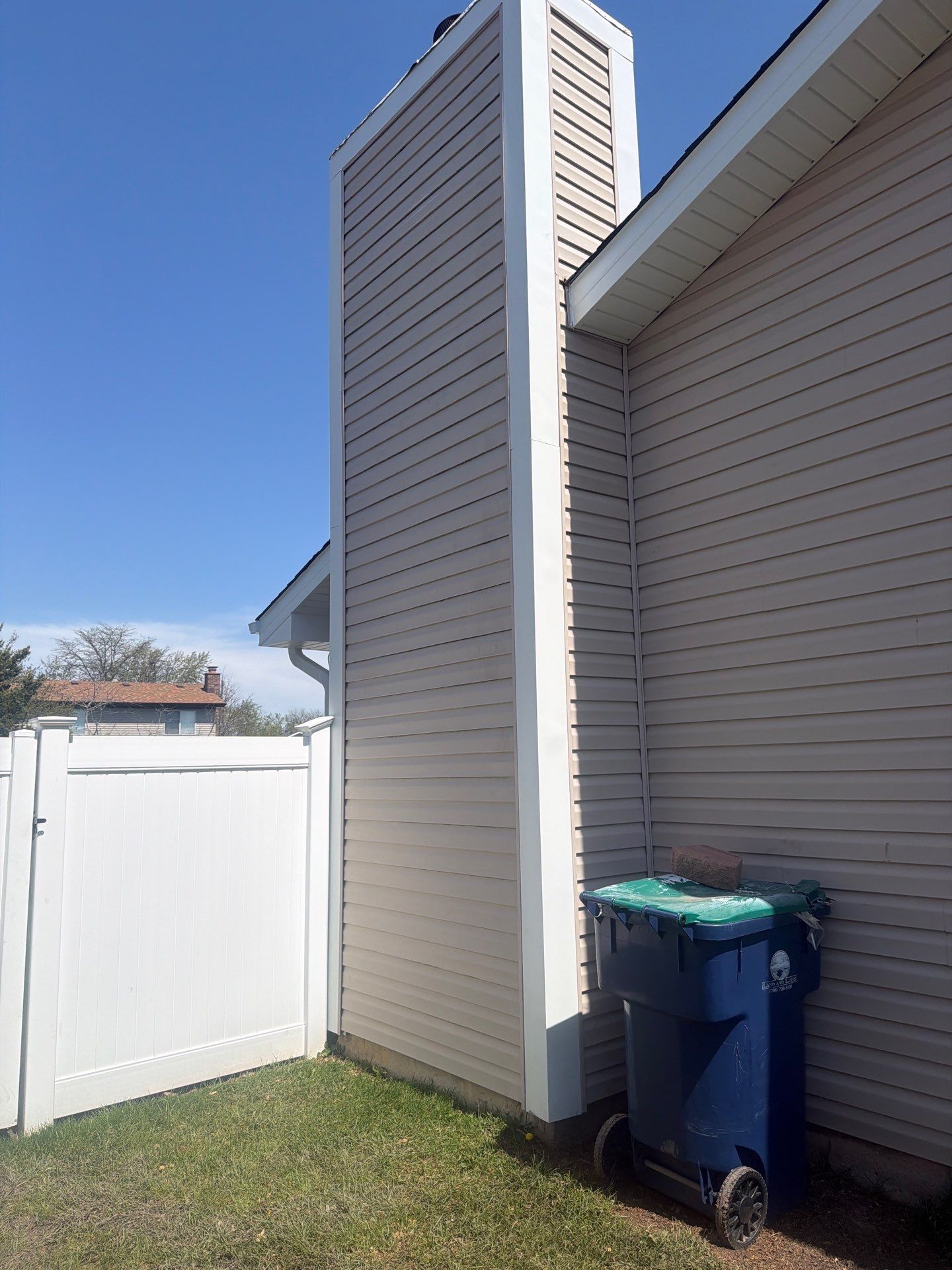 Chimney siding replacement by Optimal Home Improvement